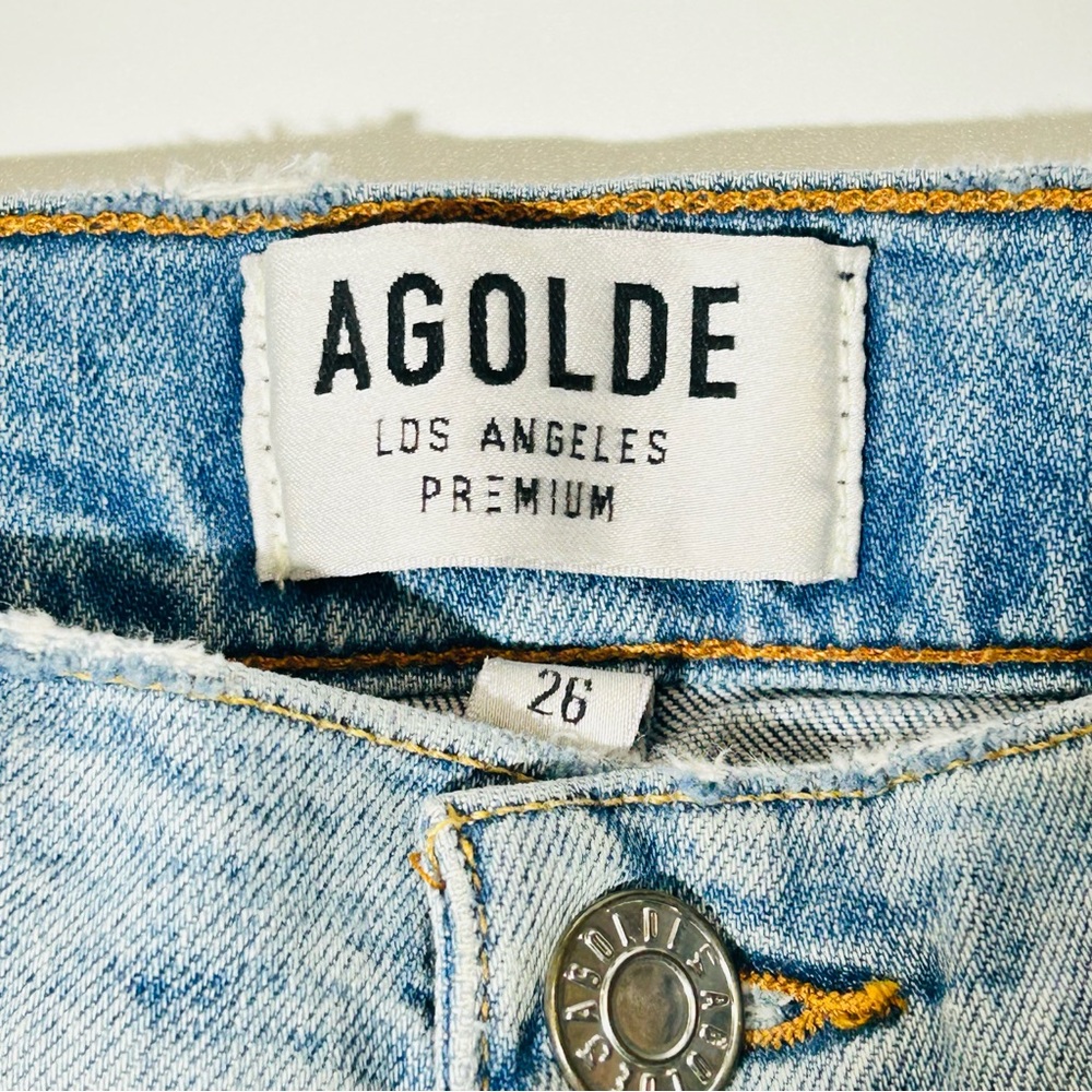 Agolde jeans Sophie Crop jeans A018C-812 distressed ankle crop women size 26 - Picture 3 of 10
